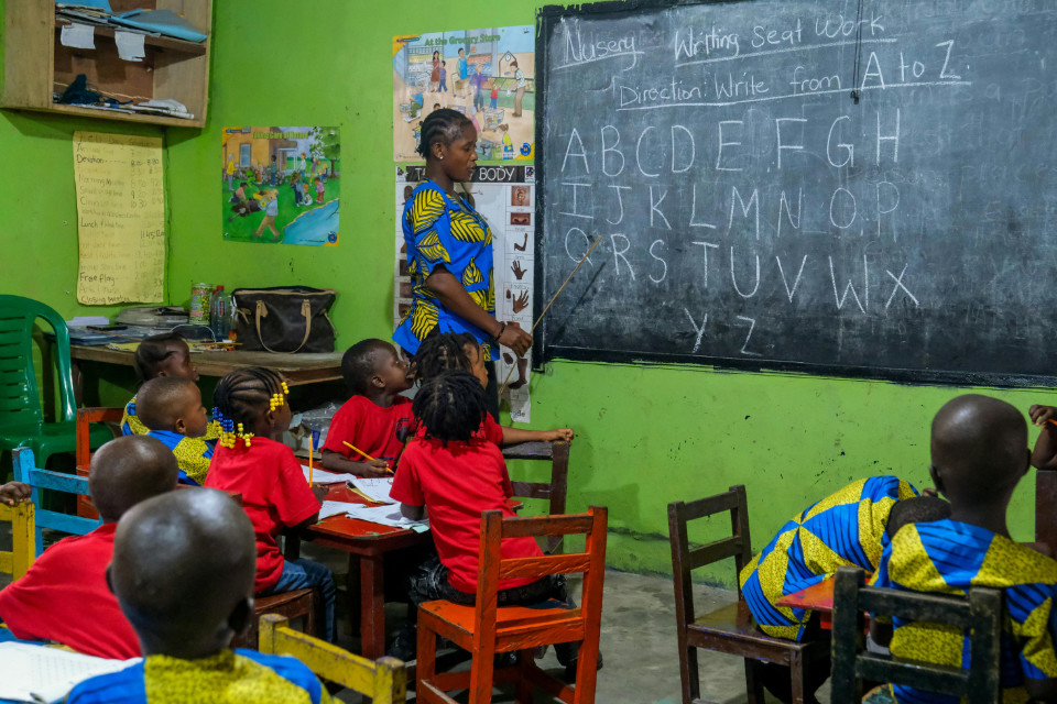 Children participating in a supported activity near Mto wa Mbu